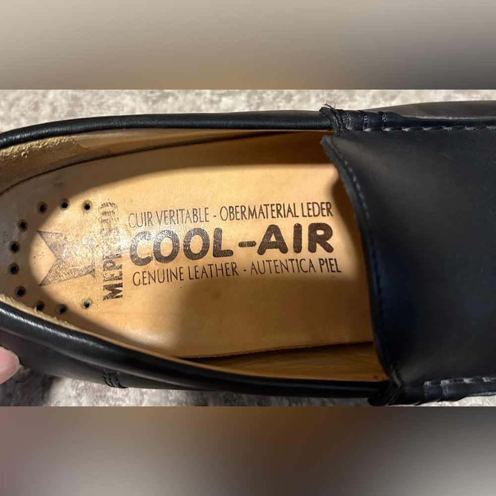 Men’s Mephisto Slip On Cool Air Loafers Black Genuine Leather Size 8 - Picture 3 of 8